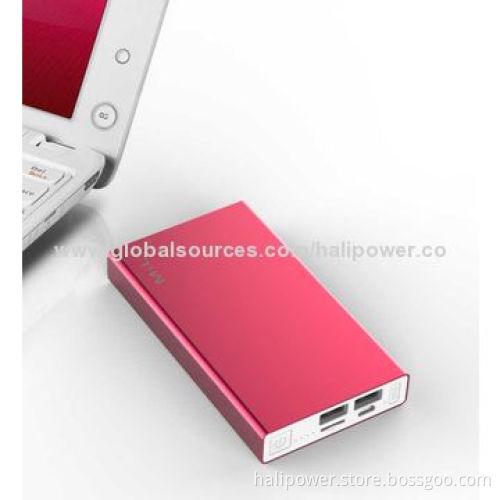 Luxury Aluminum Multi-function Power Bank/External Battery Charger with 6,000mAh Capacity